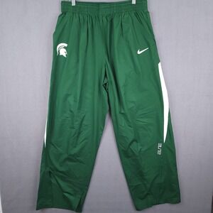 Nike Michigan State Spartans Pants Mens XXL Green NikeFit Storm Elite Track